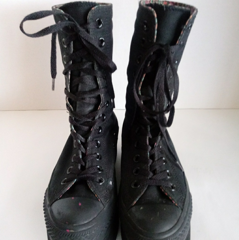 Unisex Converse Black Platforms Vintage All Stars